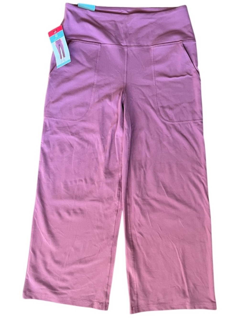 NWT Tuff Veda Cropped Pants Pink Stretch Size Medium